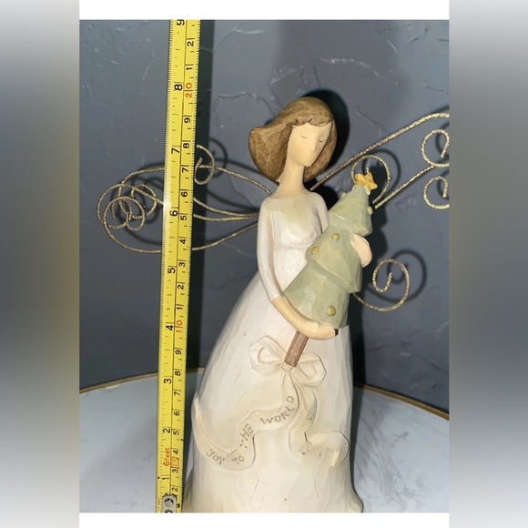 Christmas Angel By Ganz "Joy To The World" Wire Wings Holiday Decor 8 in - Picture 4 of 4